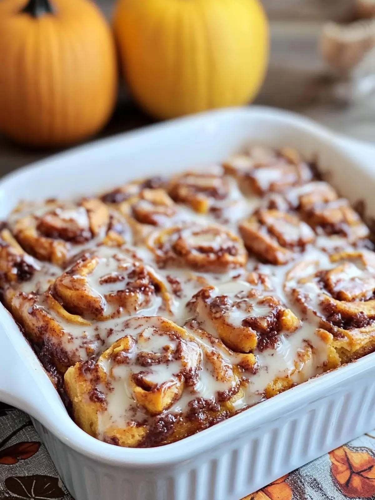 Pumpkin Cinnamon Roll Bake