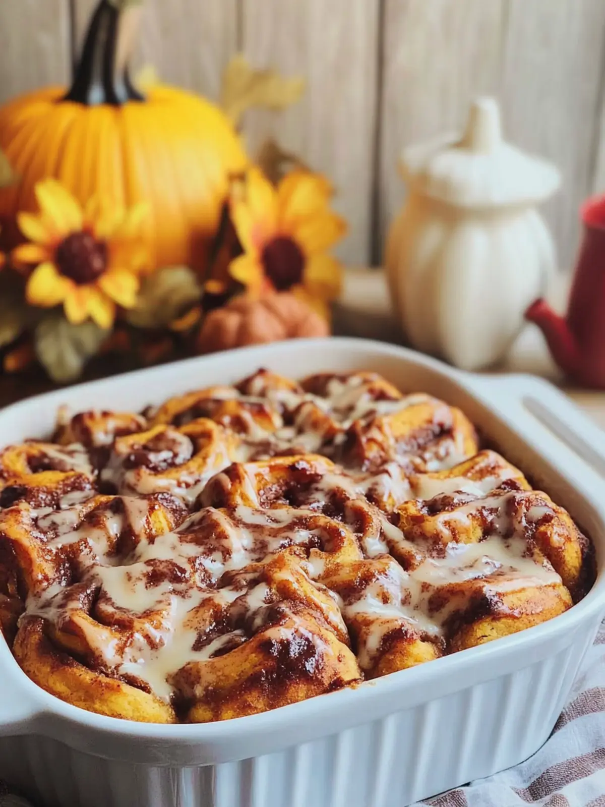 Pumpkin Cinnamon Roll Bake