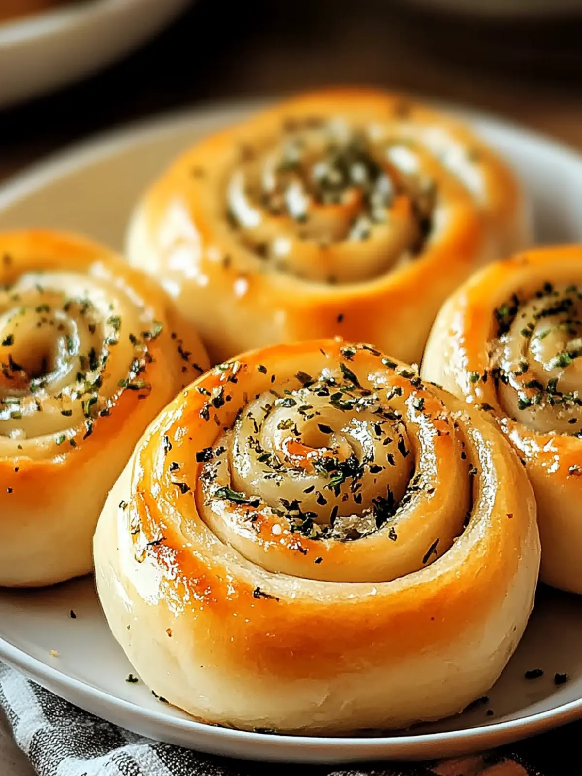 Fluffy Garlic-Swirl Rolls That Everyone Will Love 4 Fluffy Garlic-Swirl Rolls